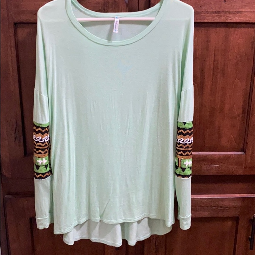 Unique long sleeve top